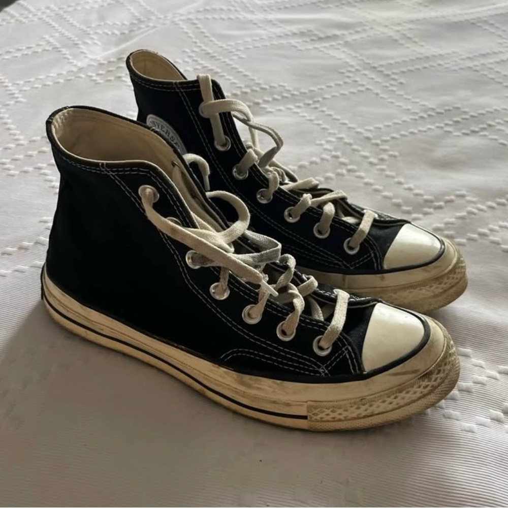 Black High-Top Converse Sneakers